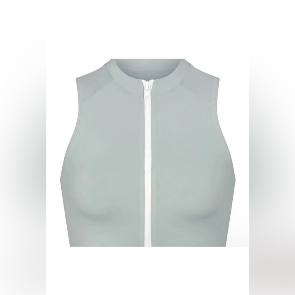SKIMS ZIP-UP SWIM MOCK NECK